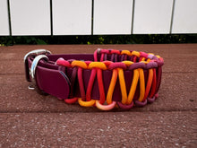 Load image into Gallery viewer, Summer Sunset Hybrid Dog Collar — made with BioThane® + Paracord
